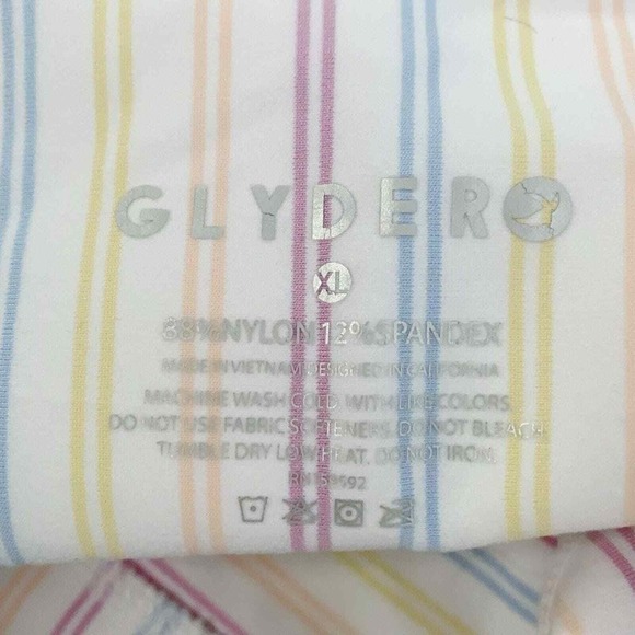 Glyder Women's XL Rainbow Striped Multicolor Leggings - Picture 4 of 5